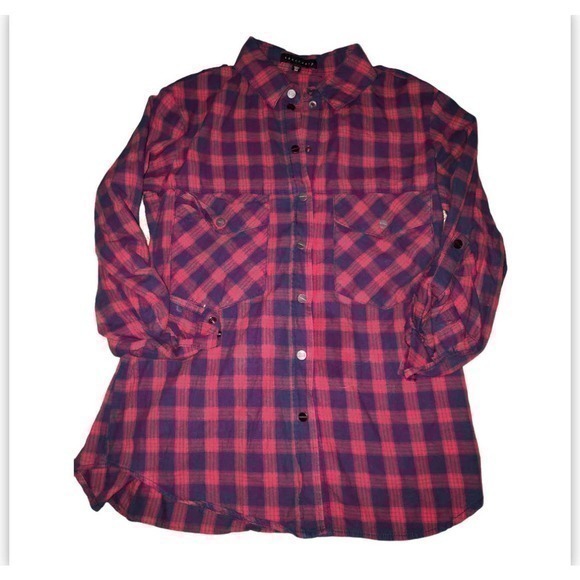 Sanctuary Tops - Sanctuary Plaid Light Flannel Button Up